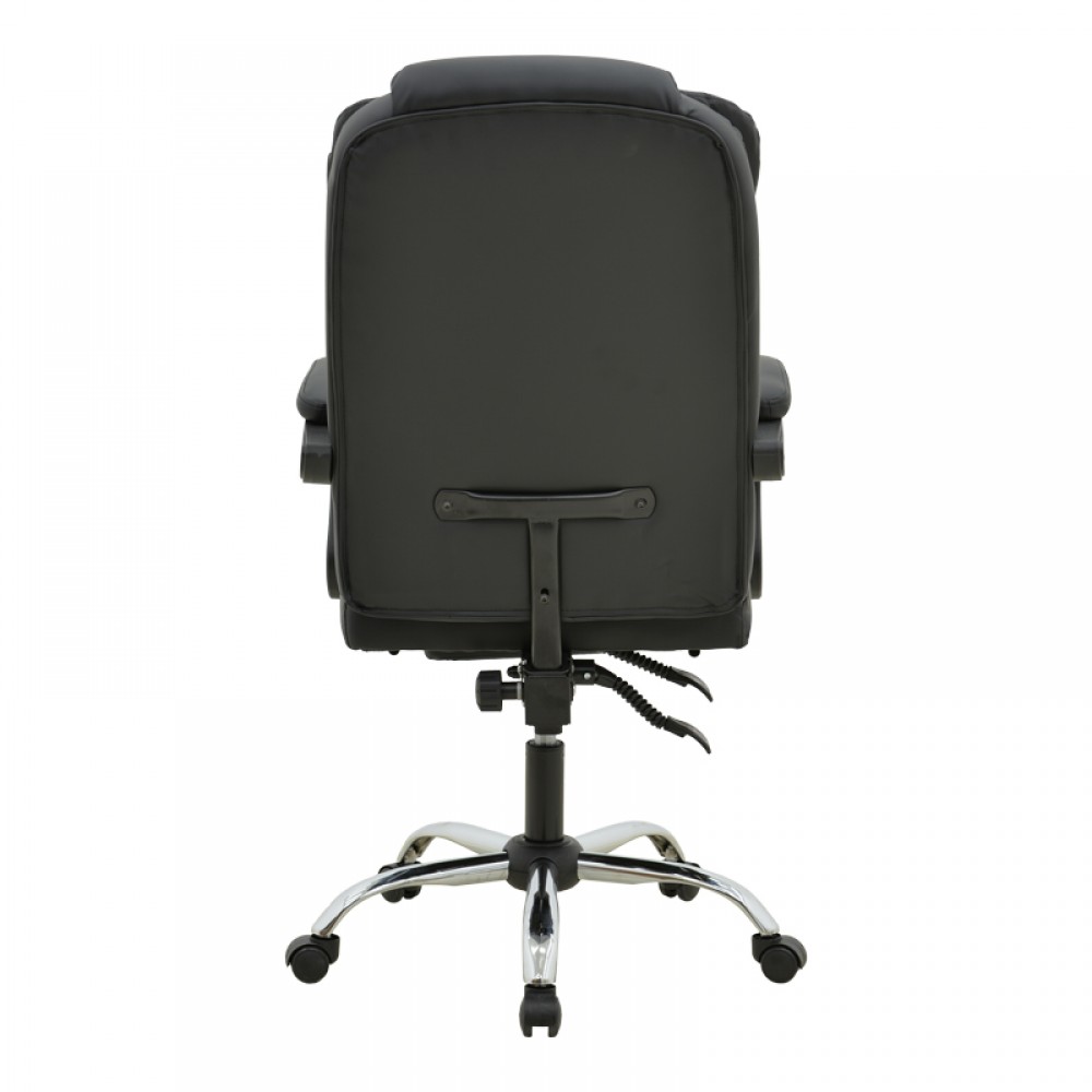 Καρέκλα γραφείου διευθυντή με υποπόδιο και μηχανισμό massage Volter pakoworld pu μαύρο 62x70x110εκ