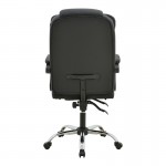 Καρέκλα γραφείου διευθυντή με υποπόδιο και μηχανισμό massage Volter pakoworld pu μαύρο 62x70x110εκ