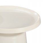 Τραπέζι σαλονιού Ginoze pakoworld μέταλλο σε λευκή απόχρωση Φ70x41εκ