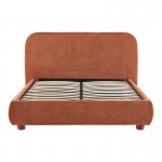 Κρεβάτι Salena pakoworld terracotta ύφασμα 160x200εκ