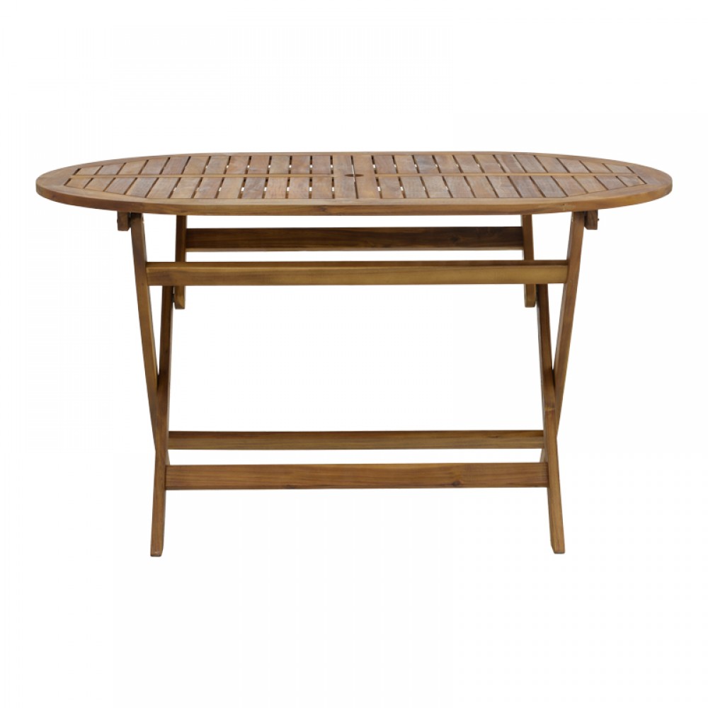 Τραπεζαρία Joter-Falov pakoworld σετ 7τεμ φυσικό μασίφ ξύλο ακακίας 130x80x72εκ