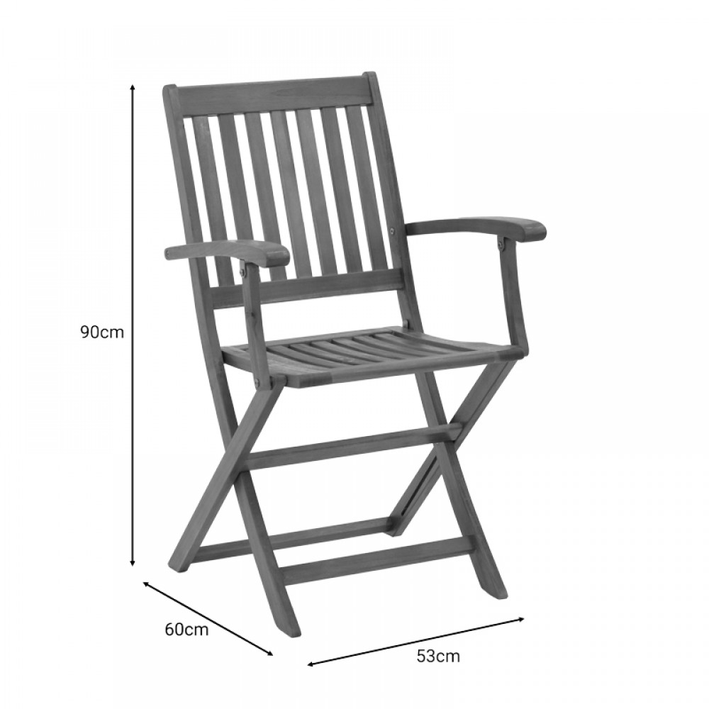 Τραπεζαρία Joter-Jaybo pakoworld σετ 5τεμ πτυσσόμενο φυσικό μασίφ ξύλο ακακίας 100x65x72εκ