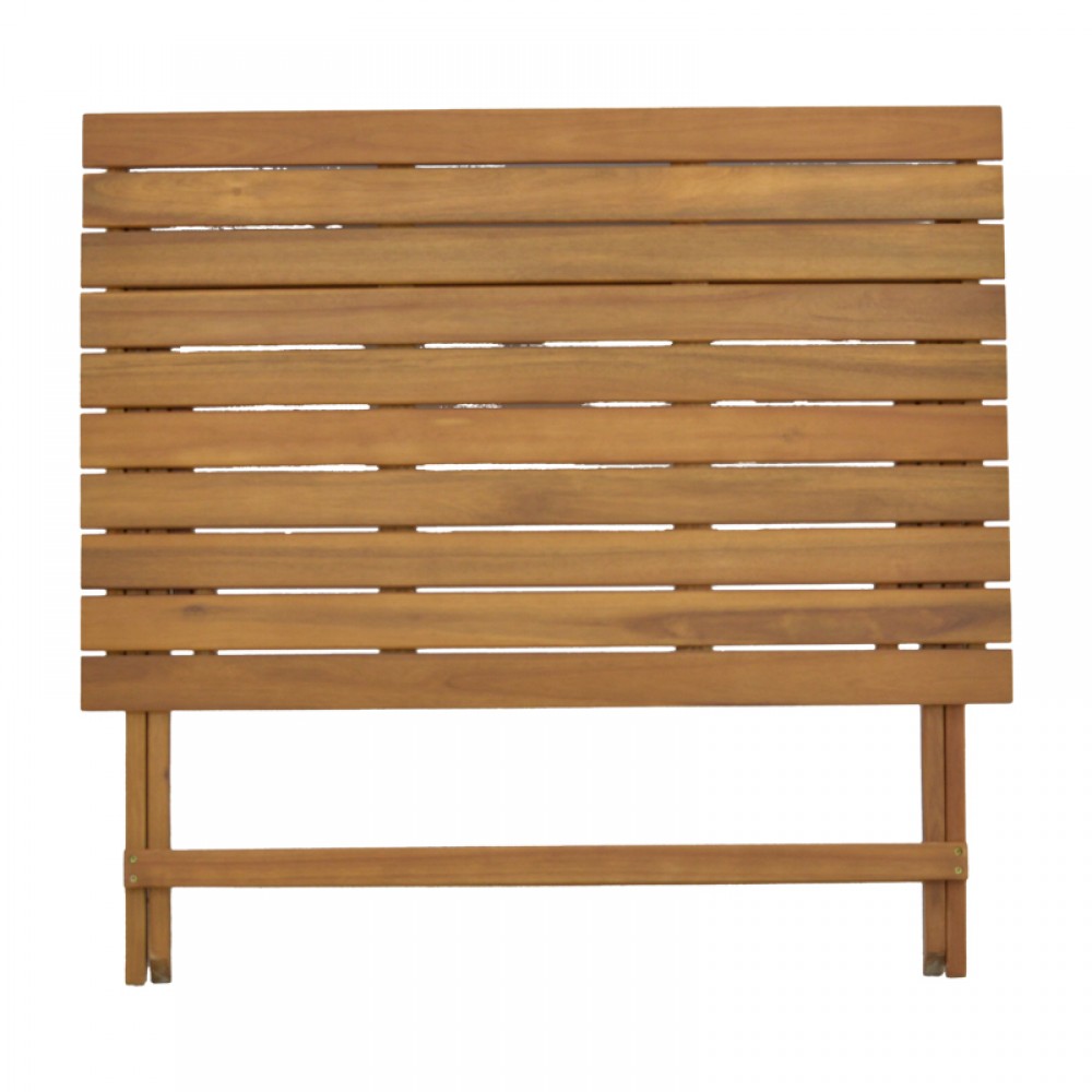 Τραπεζαρία Fatel-Jaybo pakoworld σετ 5τεμ πτυσσόμενο φυσικό μασίφ ξύλο ακακίας 100x65x72εκ