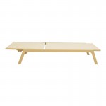 Ξαπλώστρα Boka pakoworld αλουμίνιο cappuccino- textilene σε σαμπανί 60x192x31εκ