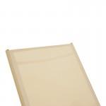 Ξαπλώστρα Boka pakoworld αλουμίνιο cappuccino- textilene σε σαμπανί 60x192x31εκ