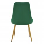 Καρέκλα Azori pakoworld κυπαρισσί βελούδο με μεταλλικό πόδι σε φυσική απόχρωση 49x55x85εκ