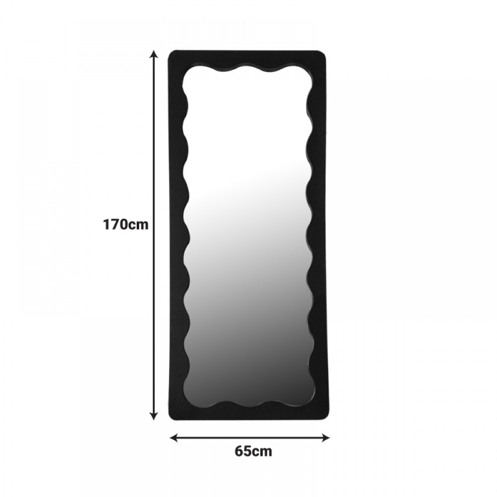 Καθρέπτης Werdy Inart ξύλο σε λευκή απόχρωση 65x2.4x170εκ