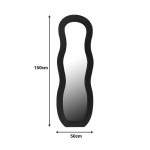 Καθρέπτης Glinde Inart βελούδο σε μαύρη απόχρωση 50x3.3x150εκ