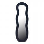 Καθρέπτης Glinde Inart βελούδο σε μαύρη απόχρωση 50x3.3x150εκ