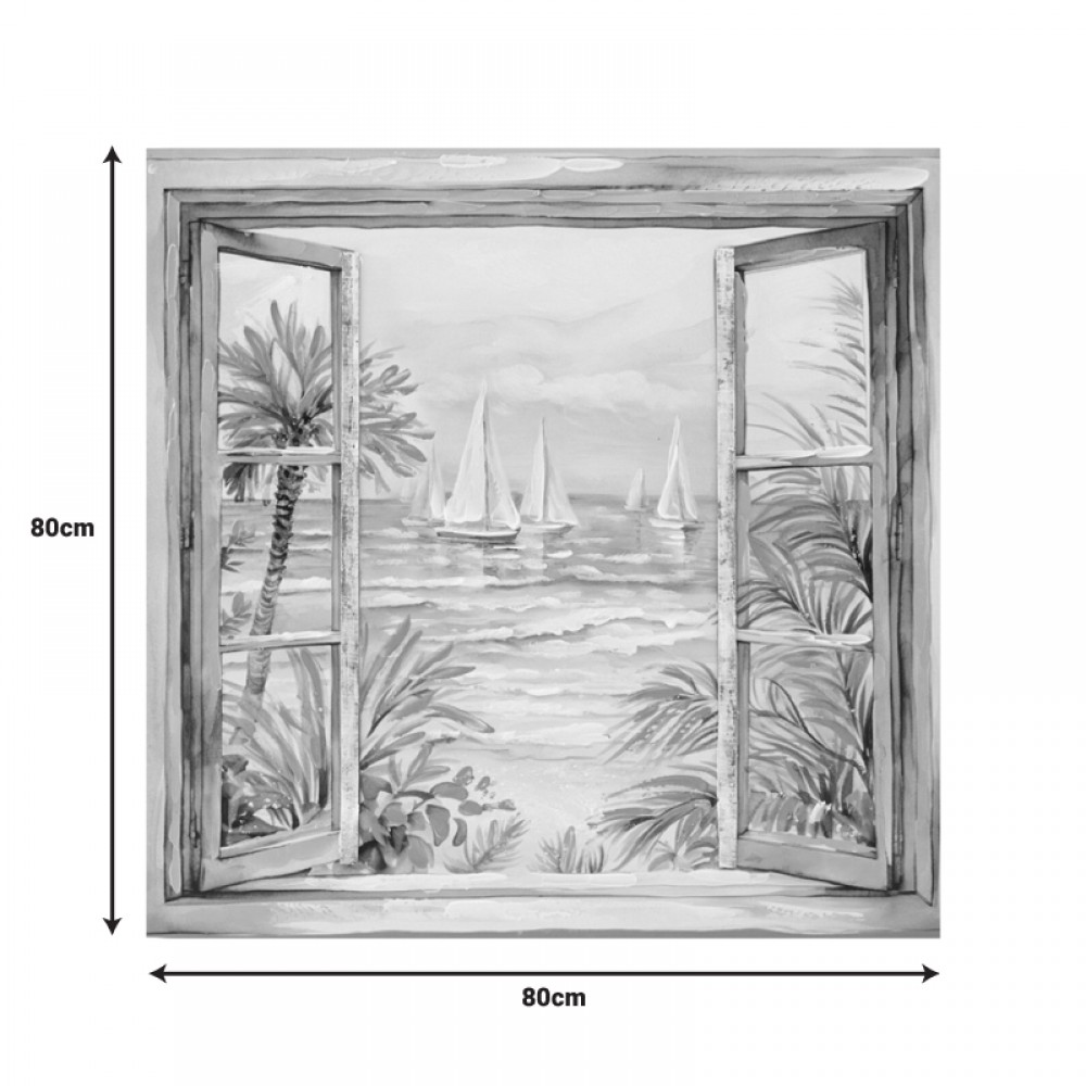 Πίνακας σε καμβά Deive Inart 80x3x80εκ