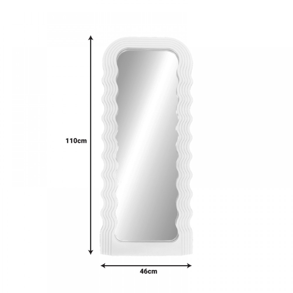 Καθρέπτης Maraya Inart λευκό PP 46x3.2x110εκ