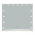 Καθρέπτης Led Hollywood Inart μέταλλο λευκό 60x12x52.3εκ