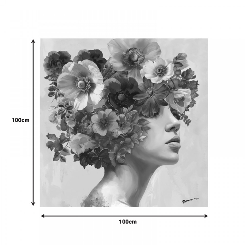 Πίνακας σε καμβά Mavare Inart με πλαίσιο 100x3.5x100εκ