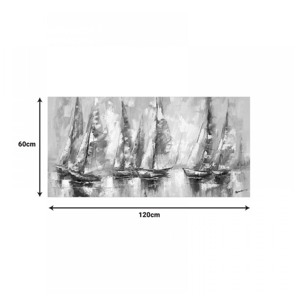 Πίνακας σε καμβά Yelkan Ι Inart με πλαίσιο 120x3.5x60εκ