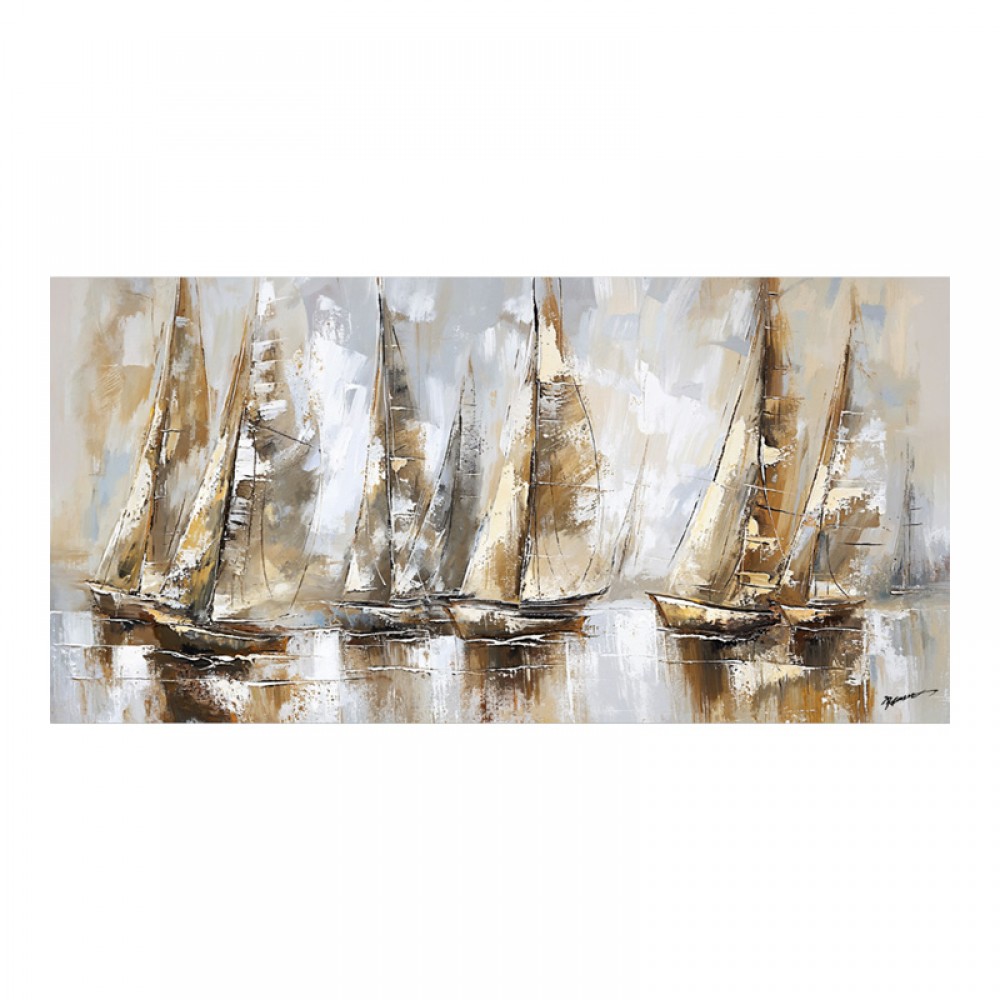 Πίνακας σε καμβά Yelkan Ι Inart με πλαίσιο 120x3.5x60εκ