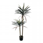 Διακοσμητικό φυτό Dracaena palm σε γλάστρα Inart πράσινο pp Υ125εκ