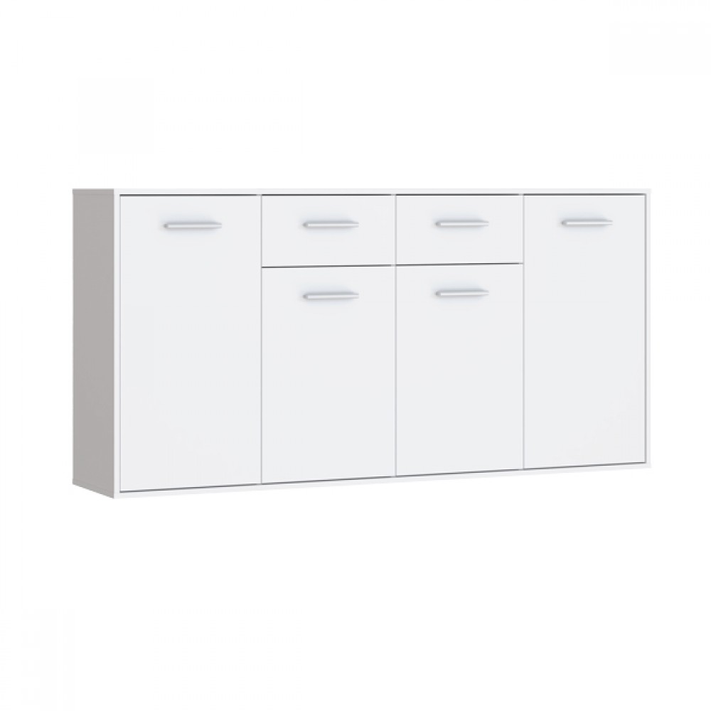 Μπουφές Drepen pakoworld μελαμίνη σε λευκό χρώμα 162.3x34.2x81.7εκ