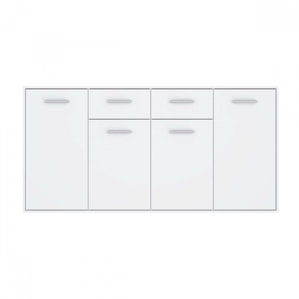 Μπουφές Drepen pakoworld μελαμίνη σε λευκό χρώμα 162.3x34.2x81.7εκ