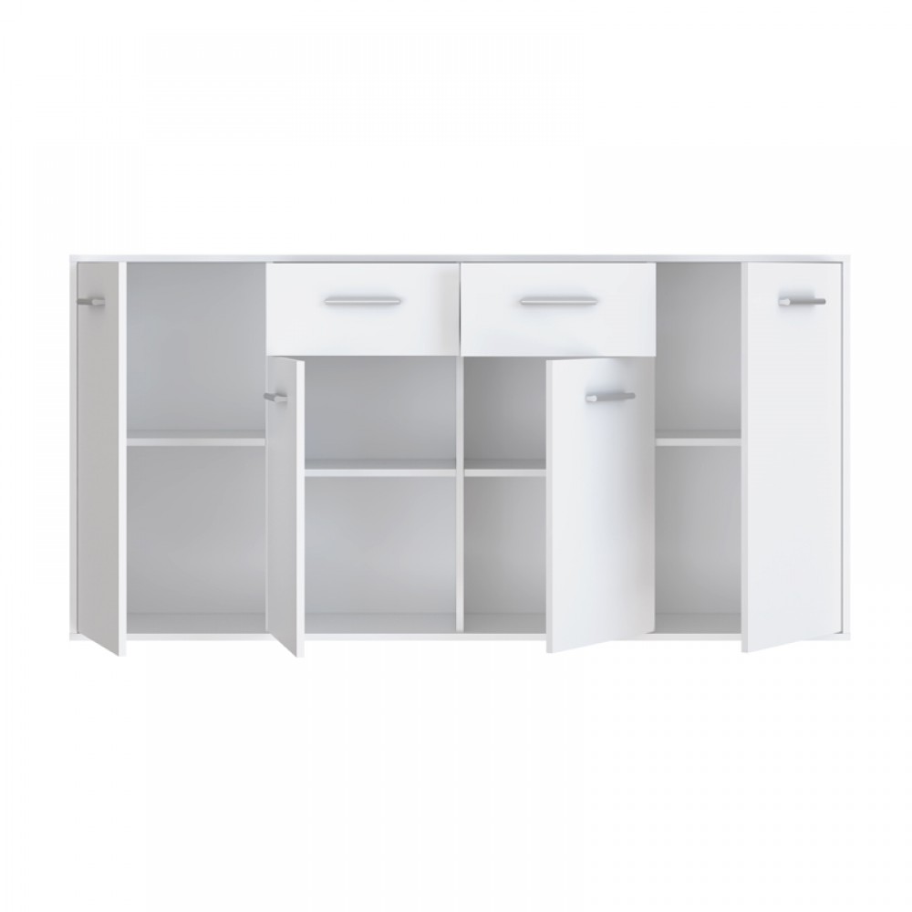 Μπουφές Drepen pakoworld μελαμίνη σε λευκό χρώμα 162.3x34.2x81.7εκ