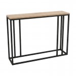 Κονσόλα Cansbia pakoworld oak με μαύρο μέταλλο 100x25x75εκ
