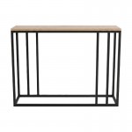 Κονσόλα Cansbia pakoworld oak με μαύρο μέταλλο 100x25x75εκ