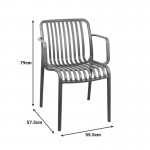 Πολυθρόνα Zoi pakoworld pp σε λευκή απόχρωση 55.5x57.5x79εκ