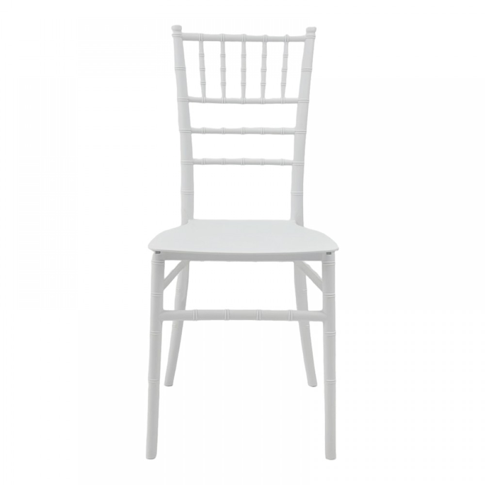 Καρέκλα Tiffany Ι pakoworld pp σε λευκή απόχρωση 38.5x46.5x87εκ