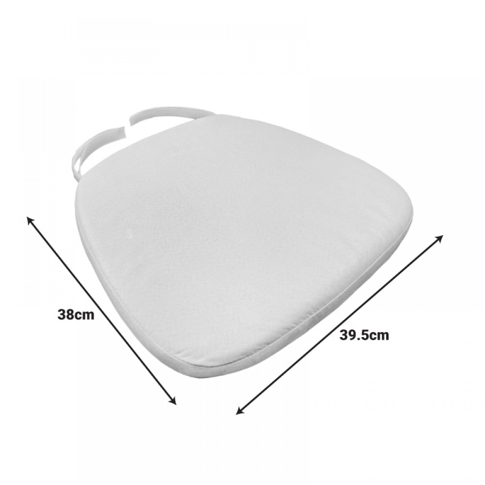 Μαξιλάρι αδιάβροχο Tiffany I pakoworld ύφασμα σε λευκή απόχρωση 39.5x38x2.5εκ