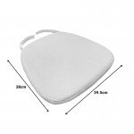 Μαξιλάρι αδιάβροχο Tiffany I pakoworld ύφασμα σε λευκή απόχρωση 39.5x38x2.5εκ