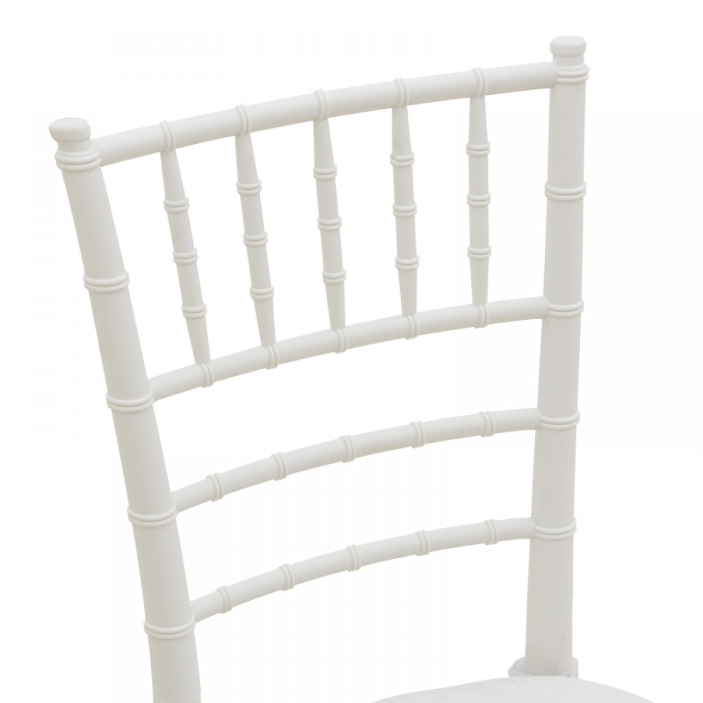 Καρέκλα Tiffany I pakoworld με μαξιλάρι pp σε λευκή απόχρωση 39.5x46.5x87εκ