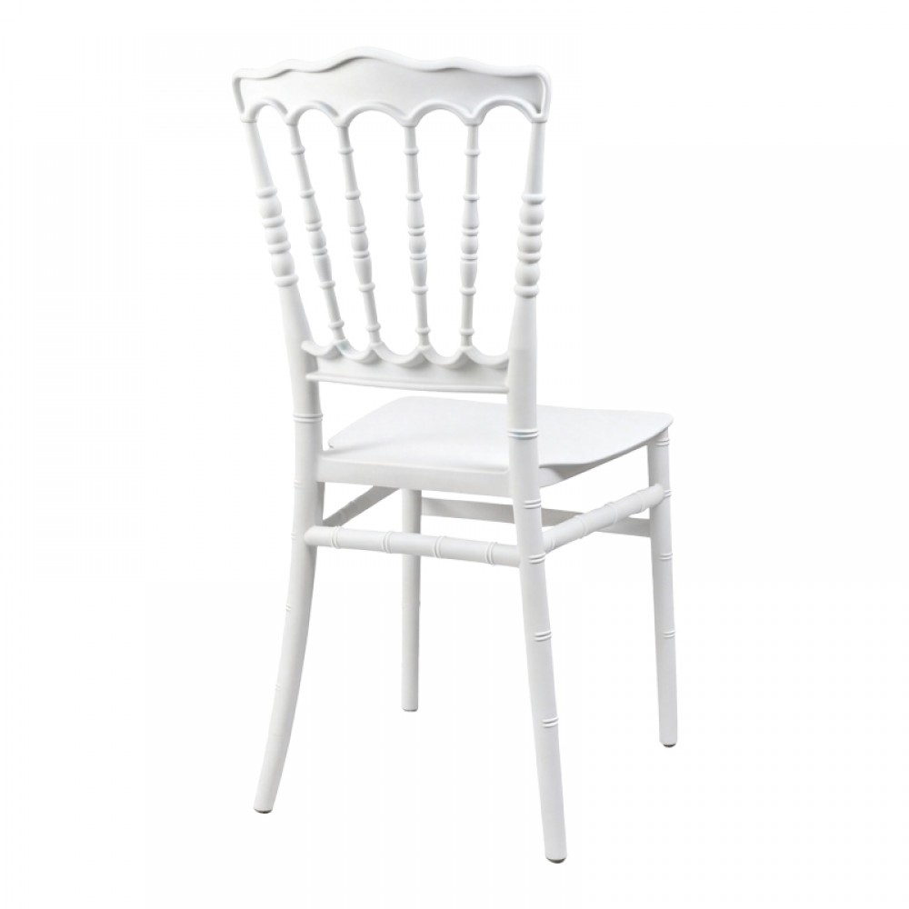 Καρέκλα Napoleon pakoworld pp λευκή 38,5x46,5x89εκ