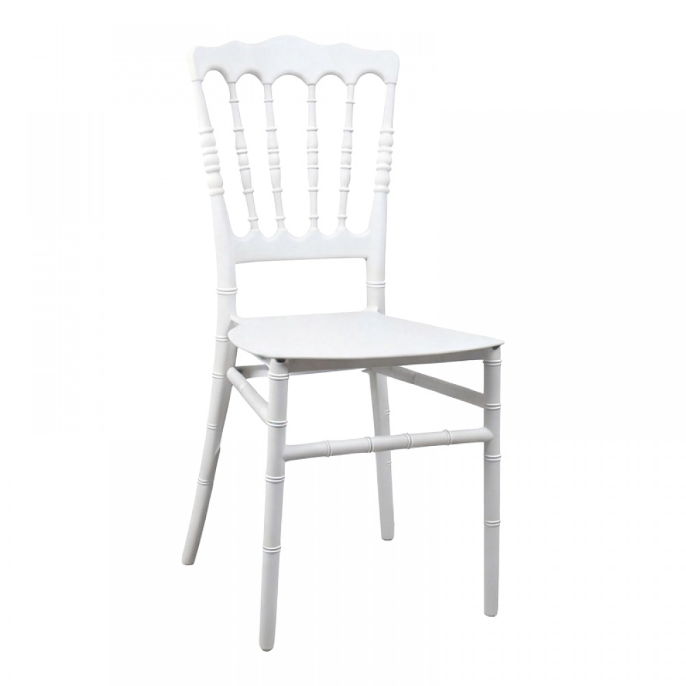 Καρέκλα Napoleon pakoworld pp λευκή 38,5x46,5x89εκ