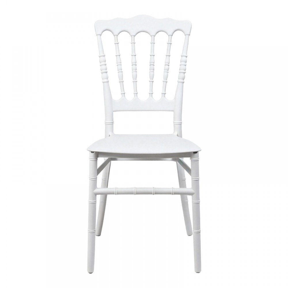 Καρέκλα Napoleon pakoworld pp λευκή 38,5x46,5x89εκ