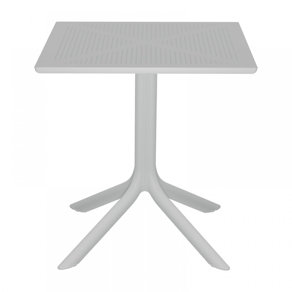 Τραπέζι Groovy pakoworld pp διατρητο λευκό 60x60x76εκ