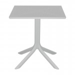 Τραπέζι Groovy pakoworld pp διατρητο λευκό 60x60x76εκ