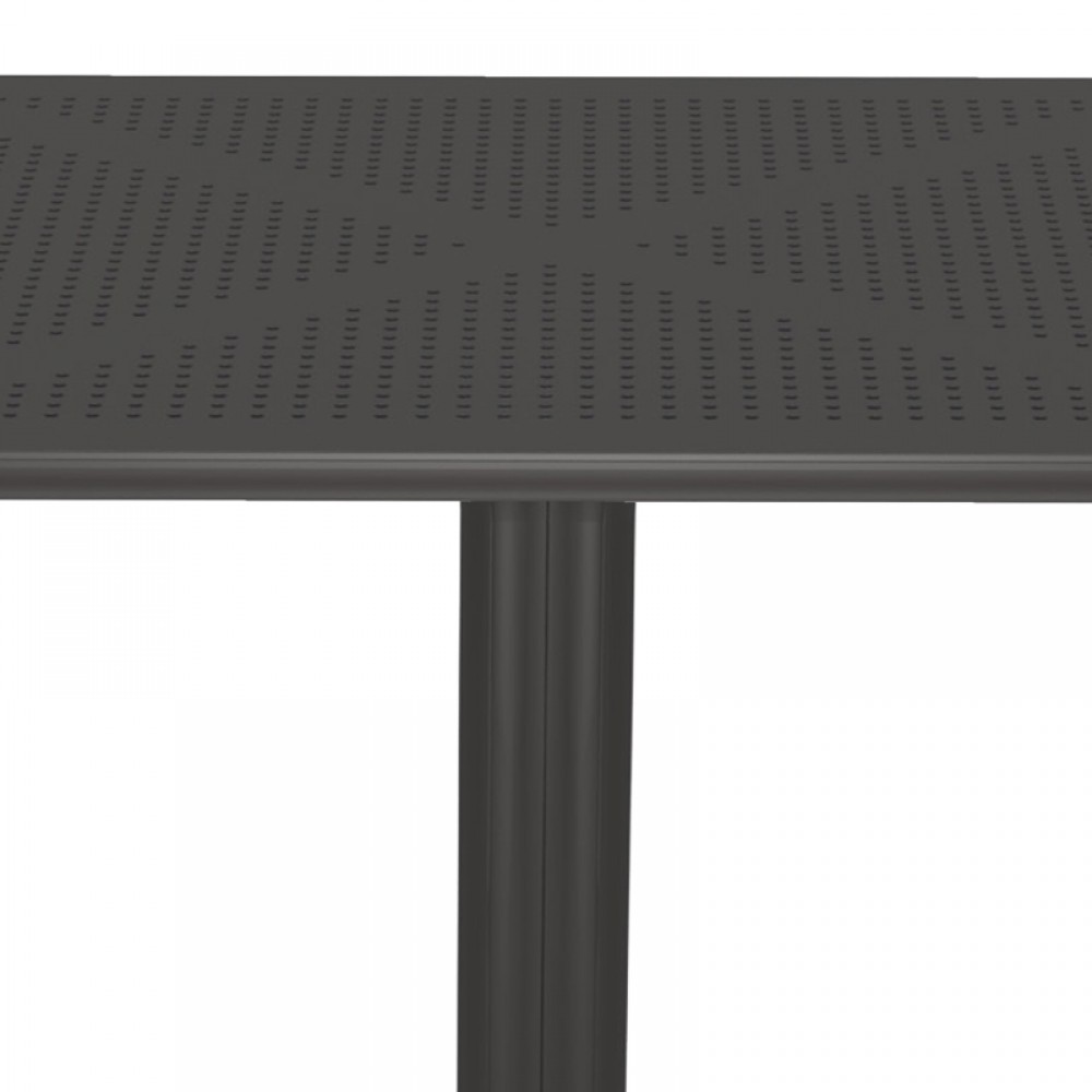 Τραπέζι Groovy pakoworld pp διατρητο ανθρακί 60x60x76εκ