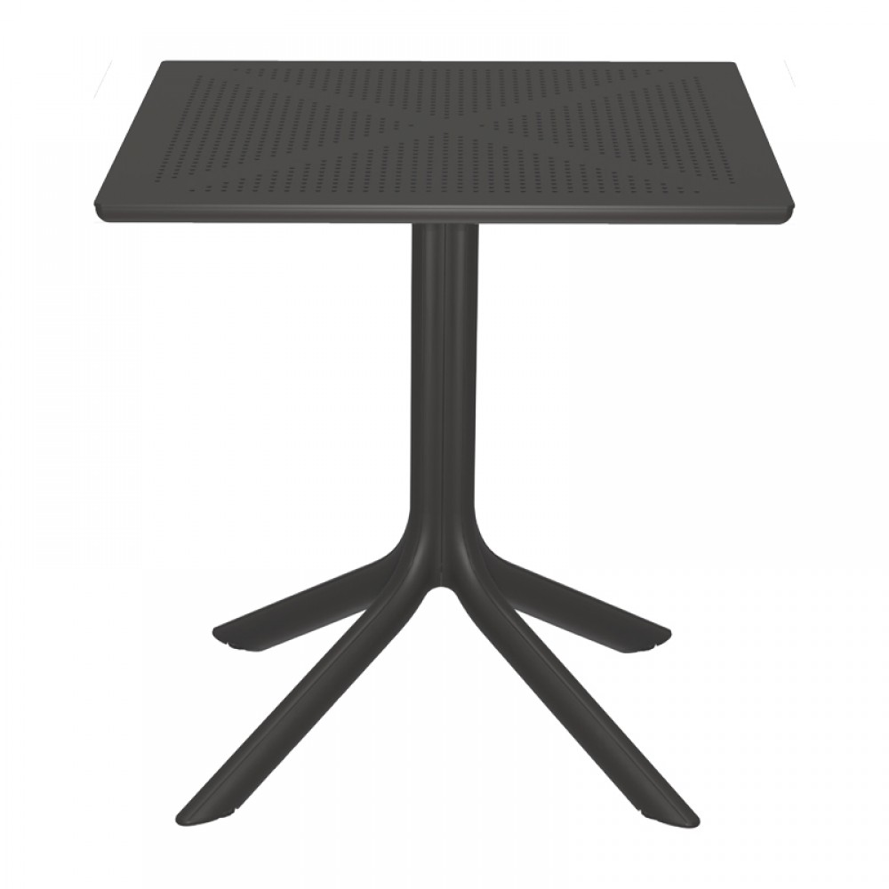 Τραπέζι Groovy pakoworld pp διατρητο ανθρακί 60x60x76εκ