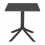 Τραπέζι Groovy pakoworld pp διατρητο ανθρακί 60x60x76εκ