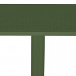 Τραπέζι Groovy pakoworld pp διατρητο σκούρο πράσινο 60x60x76εκ