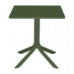 Τραπέζι Groovy pakoworld pp διατρητο σκούρο πράσινο 60x60x76εκ