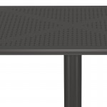 Τραπέζι Groovy pakoworld διατρητο pp ανθρακί 80x80x74εκ