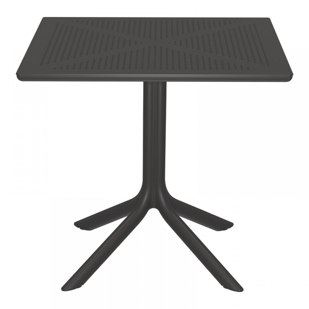 Τραπέζι Groovy pakoworld διατρητο pp ανθρακί 80x80x74εκ