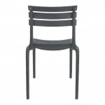 Καρέκλα Almea pakoworld στοιβαζόμενη pp ανθρακί 42.5x55.5x82εκ