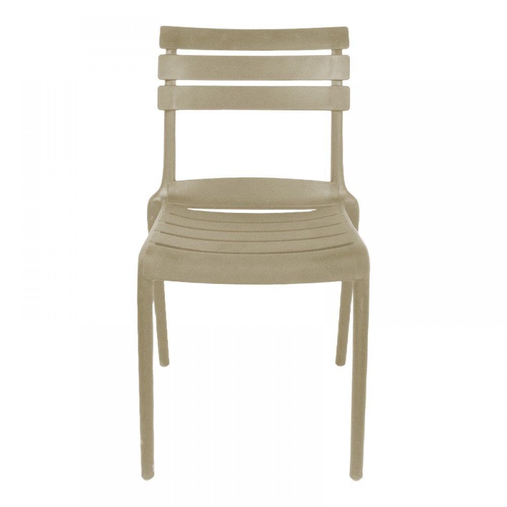 Καρέκλα Almea pakoworld στοιβαζόμενη pp cappuccino 42.5x55.5x82εκ