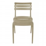 Καρέκλα Almea pakoworld στοιβαζόμενη pp cappuccino 42.5x55.5x82εκ