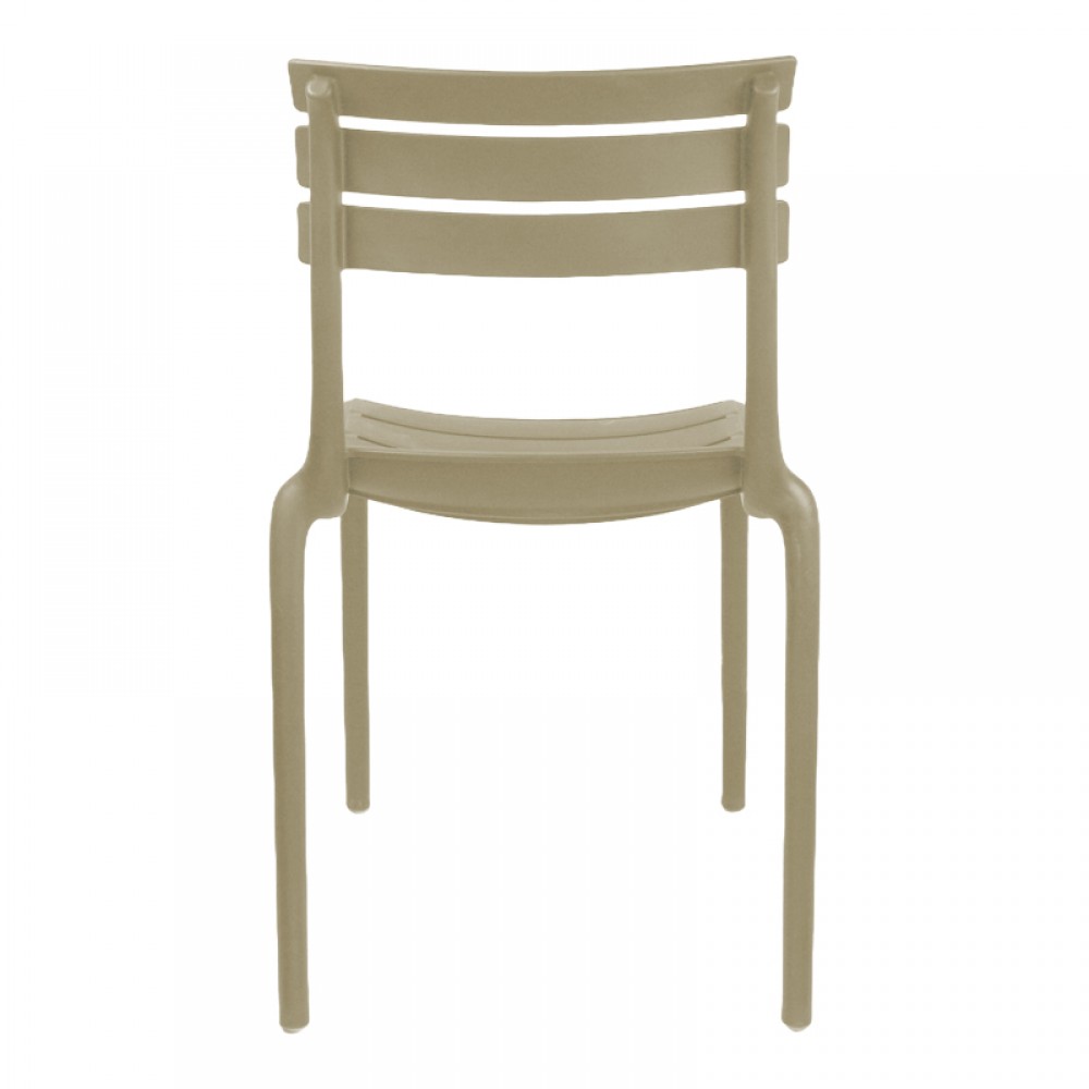 Καρέκλα Almea pakoworld στοιβαζόμενη pp cappuccino 42.5x55.5x82εκ