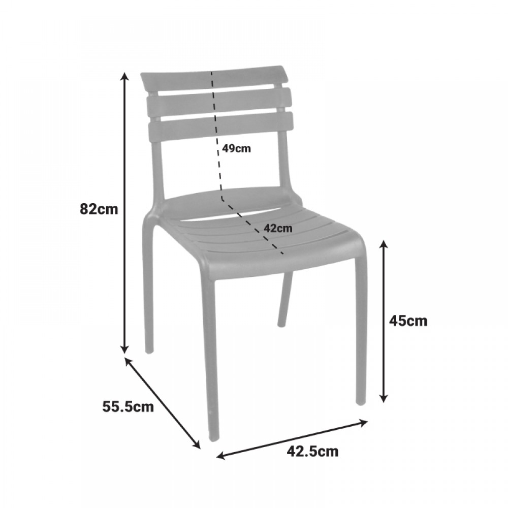 Καρέκλα Almea pakoworld στοιβαζόμενη pp cappuccino 42.5x55.5x82εκ