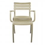 Πολυθρόνα Almea pakoworld στοιβαζόμενη pp cappuccino 58x56x82εκ