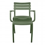 Πολυθρόνα Almea pakoworld στοιβαζόμενη pp λαδί 58x56x82εκ