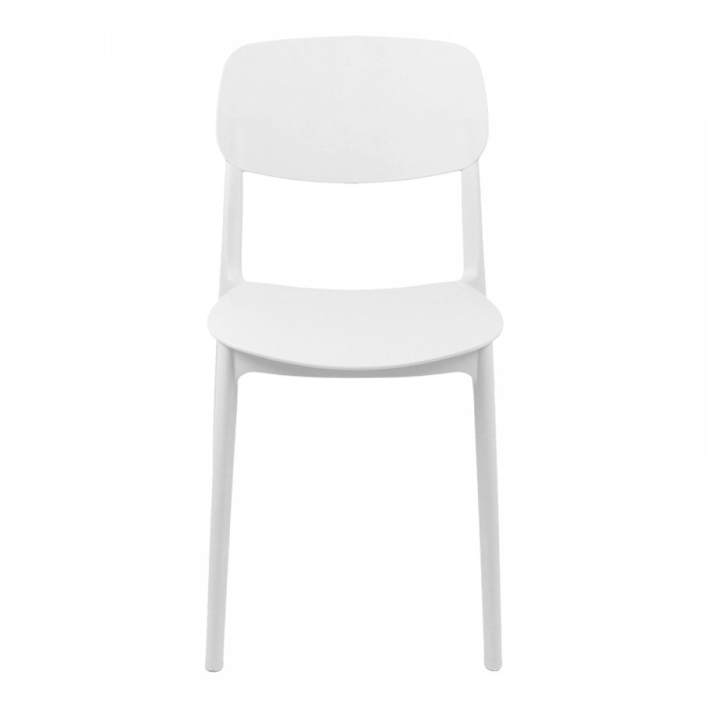 Καρέκλα Berdian pakoworld στοιβαζόμενη pp λευκό 38x49x79εκ